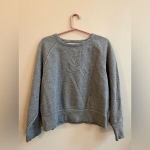 Rag & Bone Cotton Blend Long Sleeve Gray Pullover Sweater Sweatshirt Casual Top